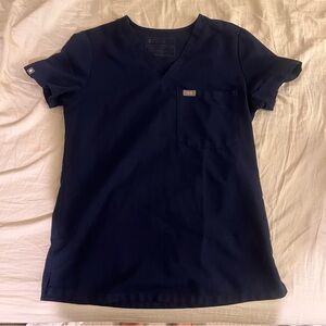 Figs Catarina One-Pocket Navy Scrub Top